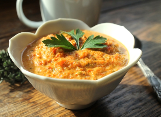 Creamy Roasted Red Pepper Bisque